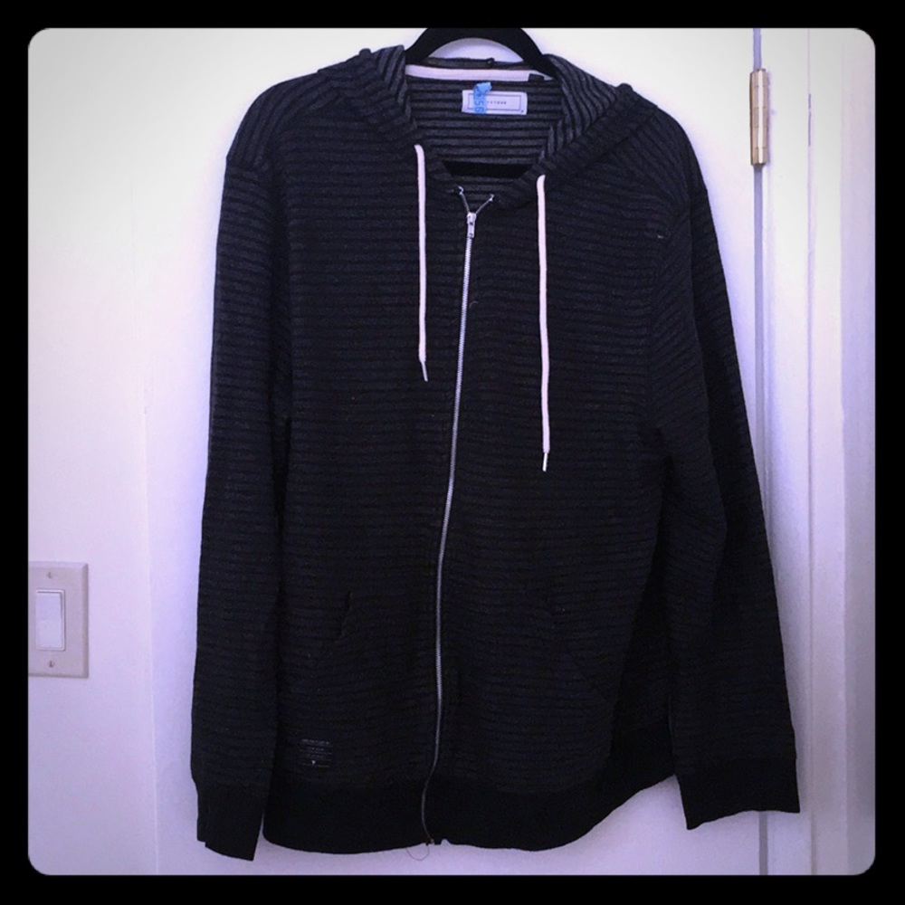 Five Four Black/Gray/Blue Horizontal Stripe Hoodie